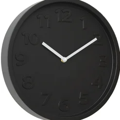 Horloge murale design noir ⌀30 x ep.4,5cm