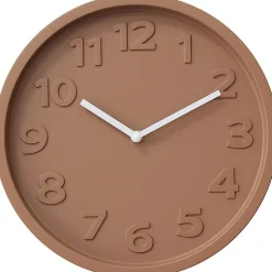 Horloge murale design orange terracotta ⌀30 x ep.4,5cm