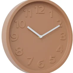 Horloge murale design orange terracotta ⌀30 x ep.4,5cm