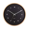 Horloge murale en bois Modesta Noir