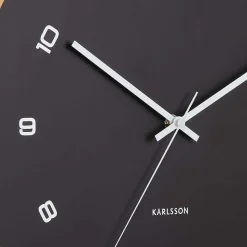 Horloge murale en bois Modesta Noir