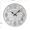 Horloge Murale Mdf Blanc Séjour Cuisine 33.8x33.8x4