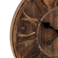 Horloge murale ronde en bois 40x40x6 cm