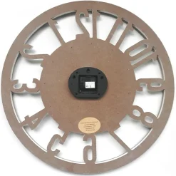 Horloge Murale Rétro Bois Blanche Salon 55x55x5