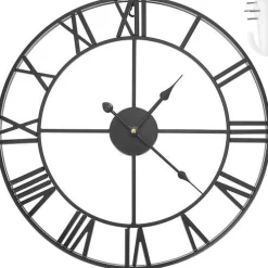 Horloge murale rétro chiffre romain - noir 47,5 cm