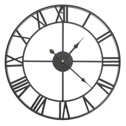 Horloge murale rétro chiffre romain - noir 47,5 cm