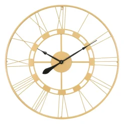 Horloge murale style vintage fer or pendule salon Stockholm 85 cm WOMO-DESIGN