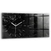 Horloge murale Wallfluent 60x30 cm Aiguilles blanches Marbre noir 1 pcs