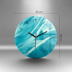 Horloge murale Wallfluent fi30 cm Aiguilles noires Orange 1 pcs