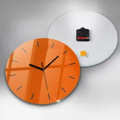Horloge murale Wallfluent fi30 cm Aiguilles noires Orange 1 pcs