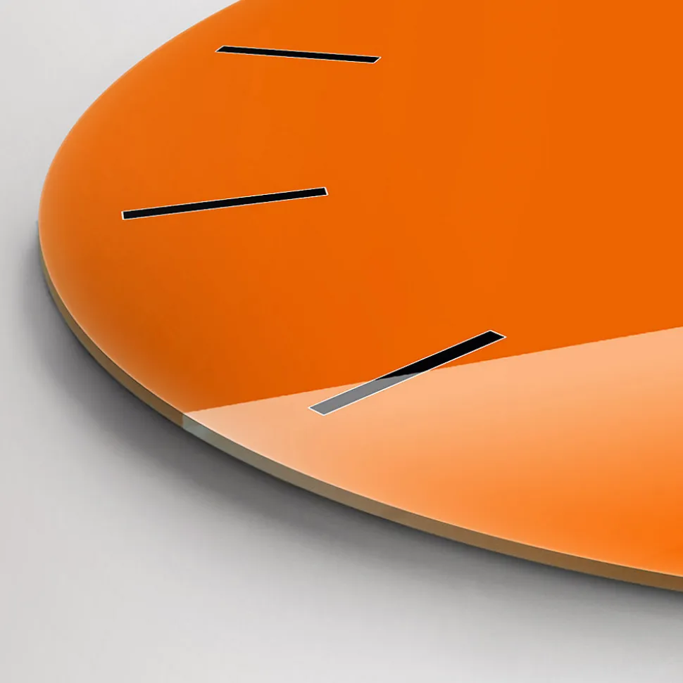 Horloge murale Wallfluent fi30 cm Aiguilles noires Orange 1 pcs