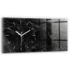 Horloge murale Wallfluent 60x30 cm Aiguilles blanches Marbre foncé 1 pcs