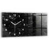 Horloge murale Wallfluent 60x30 cm Avec chiffres Aiguilles blanches Marbre noir 1 pcs