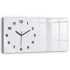 Horloge murale Wallfluent 60x30 cm Avec chiffres Aiguilles noires Blanc cassé 1 pcs