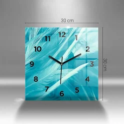 Horloge murale Wallfluent 30x30 cm Avec chiffres Aiguilles noires Rouge 1 pcs
