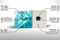 Horloge murale Wallfluent 30x30 cm Avec chiffres Aiguilles noires Rouge 1 pcs