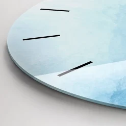 Horloge murale Wallfluent fi60 cm Aiguilles noires Dégradé bleu 1 pcs