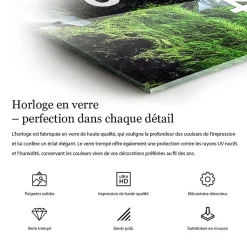 Horloge murale Wallfluent 30x30 cm Avec chiffres Aiguilles blanches Blanc 1 pcs