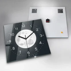 Horloge murale Wallfluent 60x60 cm Aiguilles noires Pleine Lune 1 pcs