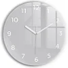 Horloge murale Wallfluent fi30 cm Avec chiffres Aiguilles blanches Gris clair 1 pcs