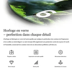 Horloge murale Wallfluent fi30 cm Avec chiffres Aiguilles blanches Gris clair 1 pcs
