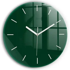 Horloge murale Wallfluent fi30 cm Aiguilles blanches Vert bouteille 1 pcs