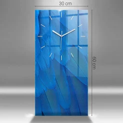 Horloge murale Wallfluent 30x60 cm Aiguilles blanches Marbre doré 1 pcs