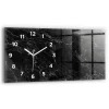 Horloge murale Wallfluent 60x30 cm Avec chiffres Aiguilles blanches Marbre foncé 1 pcs