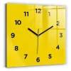 Horloge murale Wallfluent 30x30 cm Avec chiffres Aiguilles noires Jaune 1 pcs