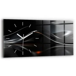 Horloge murale Wallfluent 60x30 cm Aiguilles blanches Abstraction 1 pcs