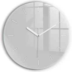 Horloge murale Wallfluent fi30 cm Aiguilles blanches Gris clair 1 pcs