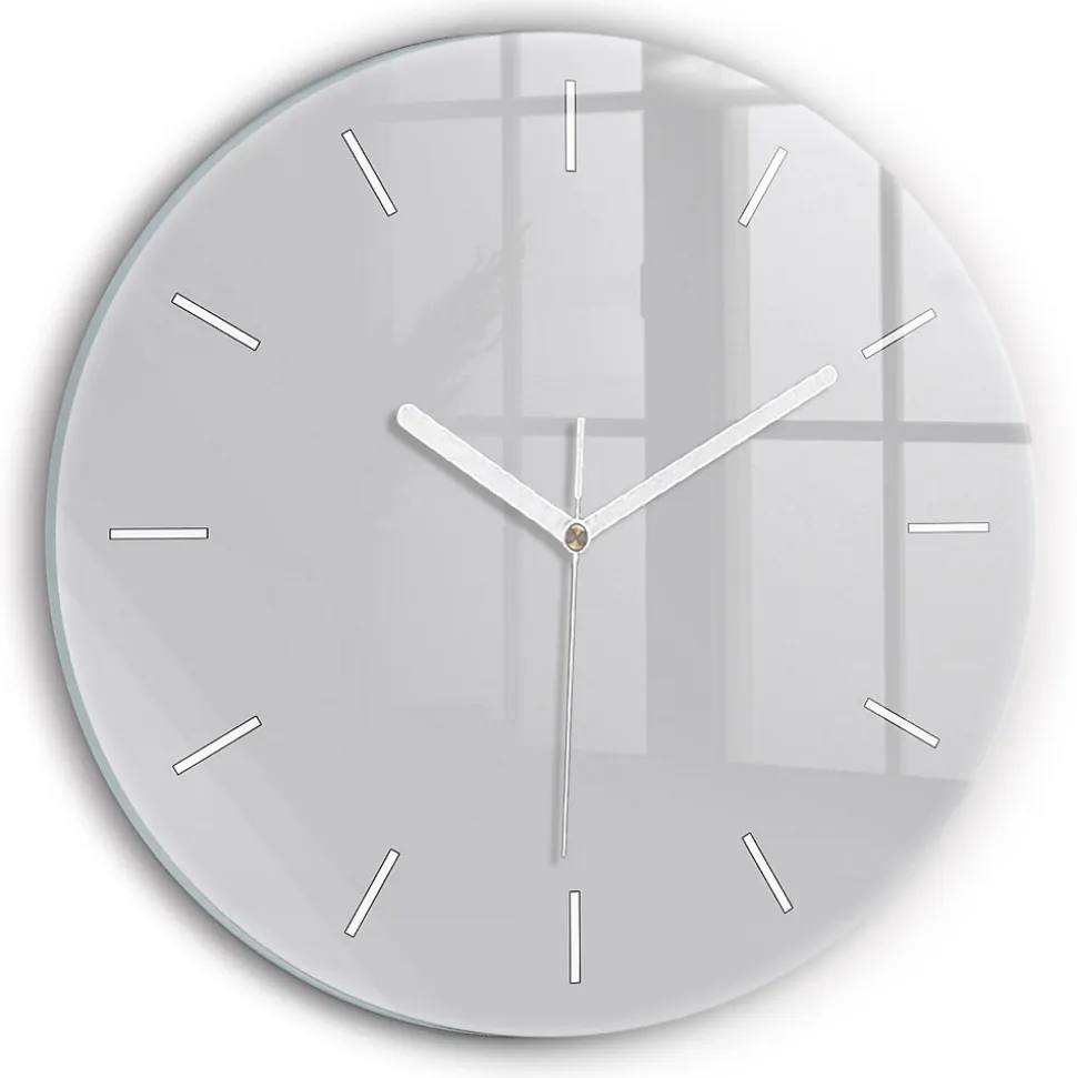 Horloge murale Wallfluent fi30 cm Aiguilles blanches Gris clair 1 pcs