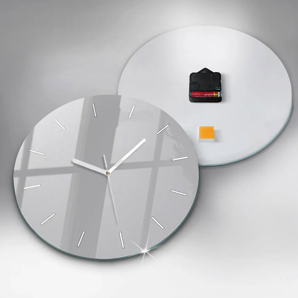 Horloge murale Wallfluent fi30 cm Aiguilles blanches Gris clair 1 pcs