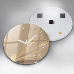 Horloge murale Wallfluent fi60 cm Aiguilles blanches Lumière abstraite 1 pcs