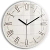 Horloge murale Wallfluent fi30 cm Aiguilles noires Chiffres romains 1 pcs