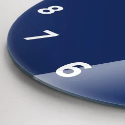 Horloge murale Wallfluent fi60 cm Avec chiffres Aiguilles blanches Bleu marine 1 pcs