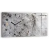 Horloge murale Wallfluent 60x30 cm Avec chiffres Aiguilles noires Granit gris marbré 1 pcs