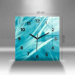 Horloge murale Wallfluent 60x60 cm Avec chiffres Aiguilles noires Jaune 1 pcs