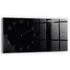 Horloge murale Wallfluent 60x30 cm Avec chiffres Aiguilles noires Noir 1 pcs