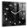 Horloge murale Wallfluent 30x30 cm Avec chiffres Aiguilles blanches Marbre foncé 1 pcs