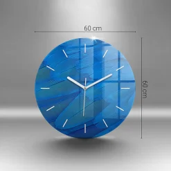 Horloge murale Wallfluent fi60 cm Aiguilles blanches Chiffres romains noirs 1 pcs