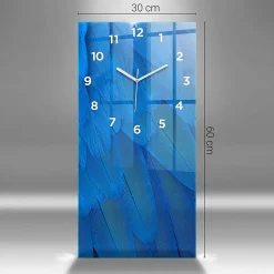Horloge murale Wallfluent 30x60 cm Avec chiffres Aiguilles blanches Café chaud 1 pcs
