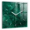 Horloge murale Wallfluent 60x60 cm Aiguilles blanches Mur émeraude 1 pcs
