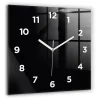 Horloge murale Wallfluent 60x60 cm Avec chiffres Aiguilles blanches Noir 1 pcs