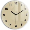 Horloge murale Wallfluent fi30 cm Avec chiffres Aiguilles noires Beige 1 pcs