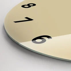 Horloge murale Wallfluent fi30 cm Avec chiffres Aiguilles noires Beige 1 pcs