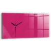 Horloge murale Wallfluent 60x30 cm Aiguilles noires Rose vif 1 pcs