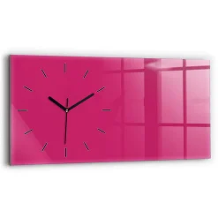 Horloge murale Wallfluent 60x30 cm Aiguilles noires Rose vif 1 pcs