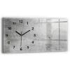 Horloge murale Wallfluent 60x30 cm Avec chiffres Aiguilles noires Mur brut 1 pcs