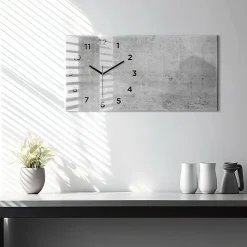 Horloge murale Wallfluent 60x30 cm Avec chiffres Aiguilles noires Mur brut 1 pcs